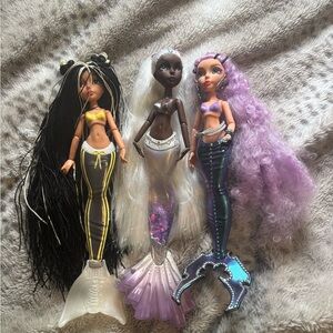 Set of Three Fashion Mermaid Dolls